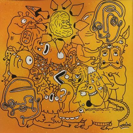 Painting Soleil sablé by Oocalme | Painting Raw art Graffiti, Posca Animals, Pop icons