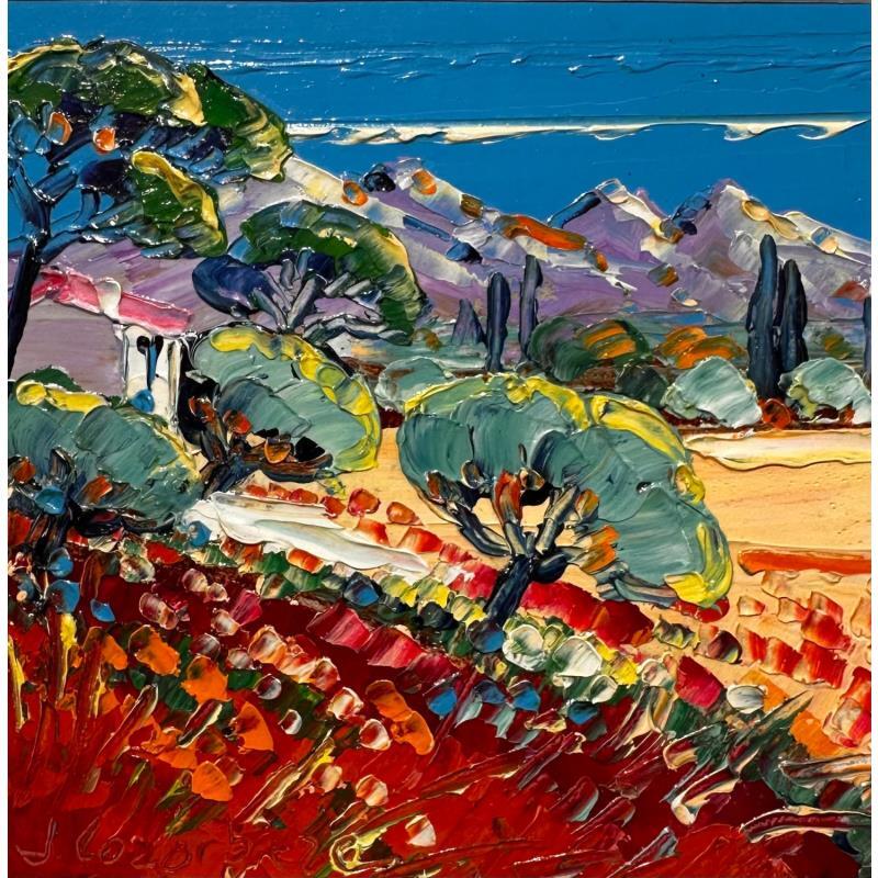 Peinture Vacances près d'Arles par Corbière Liisa | Tableau Figuratif Paysages Huile