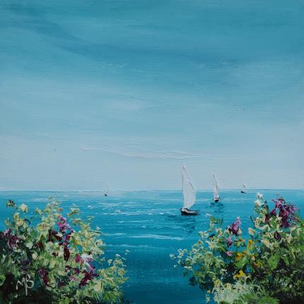 Peinture Joies de Méditerranée par Blandin Magali | Tableau Figuratif Huile Paysages