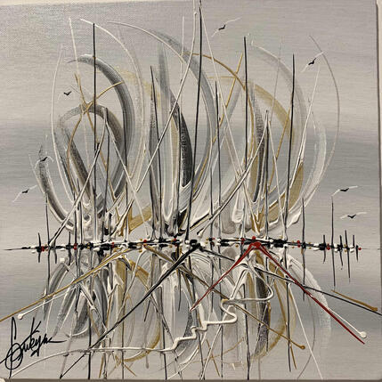 Painting La mer en Or by Fonteyne David | Painting Figurative Acrylic