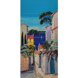 Pintura Ruelle à Bompard, Marseille por Corbière Liisa | Pintura Figurativo Aceite Paisajes