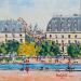 Pintura LE SACRE COEUR DE MONTMARTRE, VU DU JARDIN DES TUILERIES por Euger | Pintura Figurativo Sociedad Urbano Life style Acrílico