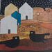 Gemälde Gemelos negros von Arias Parera Almudena | Gemälde Naive Kunst Acryl Collage