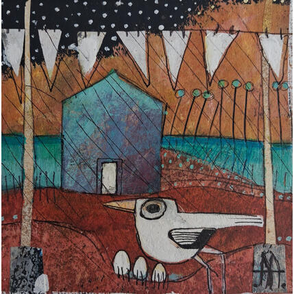 Painting Proxima madre by Arias Parera Almudena | Painting Naive art Acrylic, Gluing