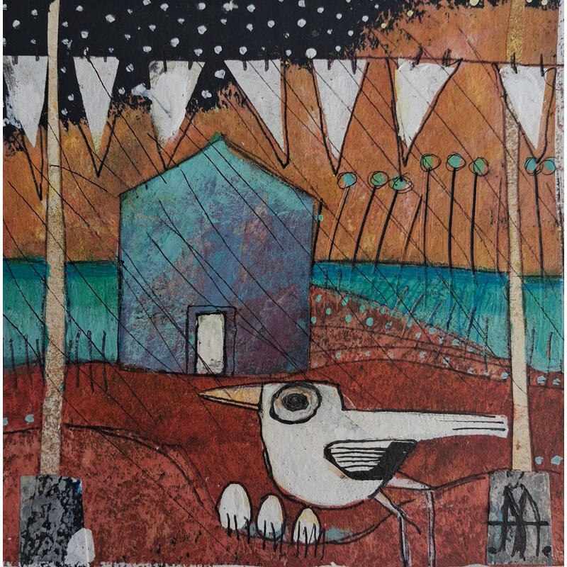 Painting Proxima madre by Arias Parera Almudena | Painting Naive art Acrylic Gluing