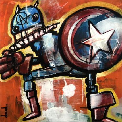 Painting Captain Gaz by Doudoudidon | Painting Raw art Acrylic Pop icons, Portrait