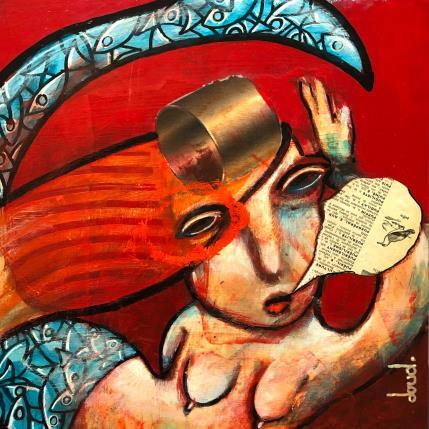 Painting Bavarde comme l'océan by Doudoudidon | Painting Raw art Acrylic Life style, Nude, Portrait