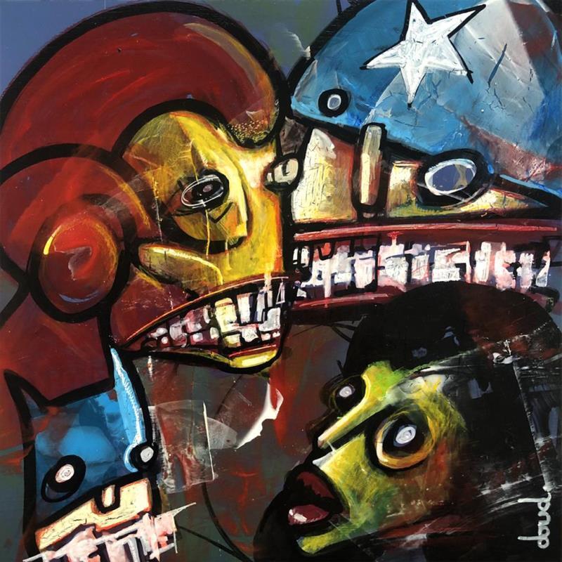 Painting Un pour tous, tous pourris by Doudoudidon | Painting Raw art Pop icons Acrylic