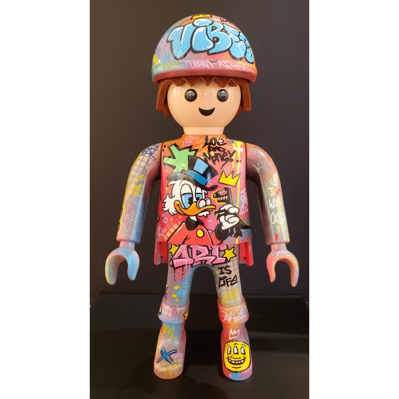 Sculpture Art is life par Luna | Sculpture Pop-art Icones Pop Graffiti Acrylique Posca