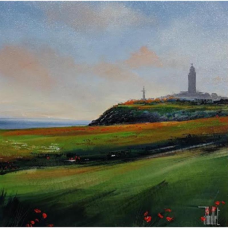 Painting Cap gris nez by Guillet Jerome | Painting Figurative Landscapes Oil