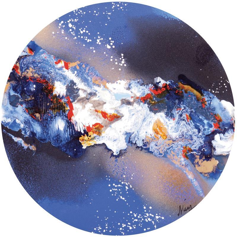 Painting C2605 by Naen | Painting Abstract Marine Nature Acrylic Ink