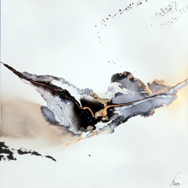 Pintura C2889 por Naen | Pintura Abstracto Naturaleza Minimalista Acrílico Ink