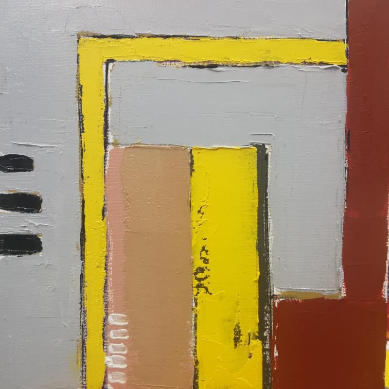 Peinture Fenêtre sur cour par L'huillier Françis | Tableau Abstrait Paysages Huile