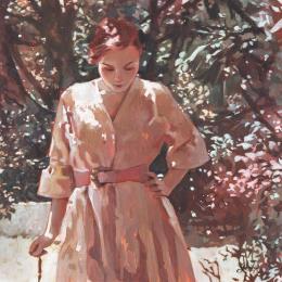 Gemälde Beauté insoupçonnée von Gemini. H  | Gemälde Realismus Acryl, Öl Alltagsszenen, Natur, Porträt