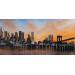 Painting Manhattan sous un voile rosé by Guillet Jerome | Painting Figurative Oil