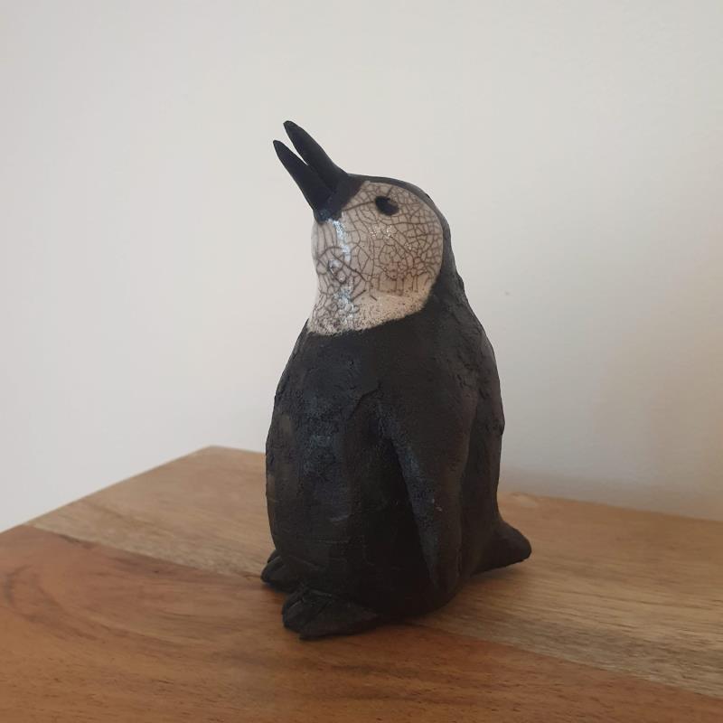 Sculpture Terre Adélie C1 par Escoffier Odile | Sculpture Figuratif Animaux Raku