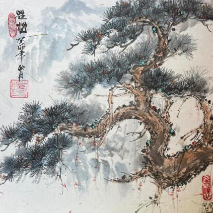 Painting Pine I by Yu Huan Huan | Painting Figurative Ink Landscapes, Nature
