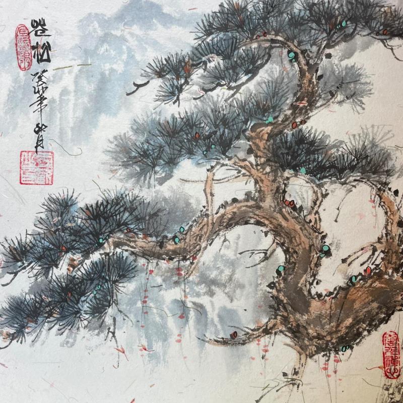 Gemälde Pine I von Yu Huan Huan | Gemälde Figurativ Landschaften Natur Tinte