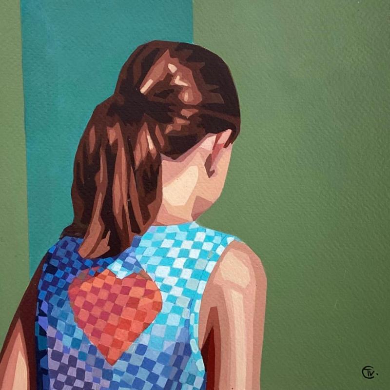 Pintura Vas -y  por Colin Véronique | Pintura Figurativo Retrato Life style Niño Acrílico