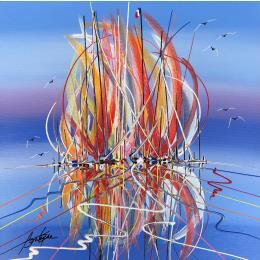 Painting Festival de bonheur en mer by Fonteyne David | Painting Figurative Acrylic Marine