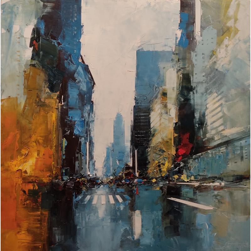 Pintura Bleakerstreet por Castan Daniel | Pintura Figurativo Urbano Aceite