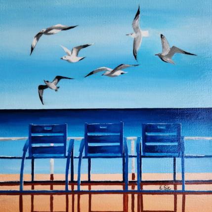 Peinture Les musiciens de la Prom' par Sie Evelyne | Tableau Figuratif Acrylique Scènes de vie