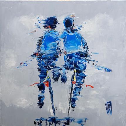 Peinture Tout contre Toi par Raffin Christian | Tableau Figuratif Huile Scènes de vie