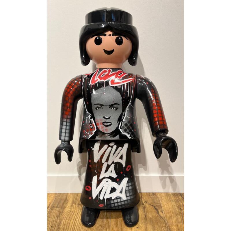 Sculpture Viva la vida par Luna | Sculpture Pop-art Icones Pop Graffiti Acrylique Posca