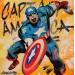 Painting Captain America by Lemoine Mael | Painting Pop-art Pop icons Graffiti Acrylic