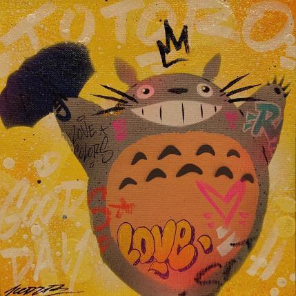 Painting Totoro parapluie by Lemoine Mael | Painting Pop-art Acrylic, Graffiti Pop icons