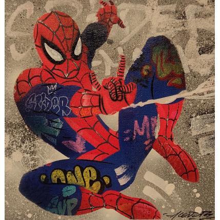 Painting spider man by Lemoine Mael | Painting Pop-art Acrylic, Graffiti Pop icons