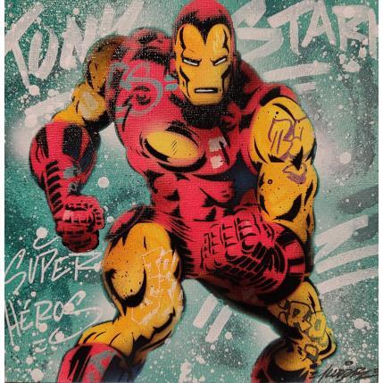 Peinture Iron man vintage par Lemoine Mael | Tableau Pop-art Acrylique, Graffiti Icones Pop