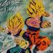 Painting Son Goku Vegeta by Lemoine Mael | Painting Pop-art Pop icons Graffiti Acrylic
