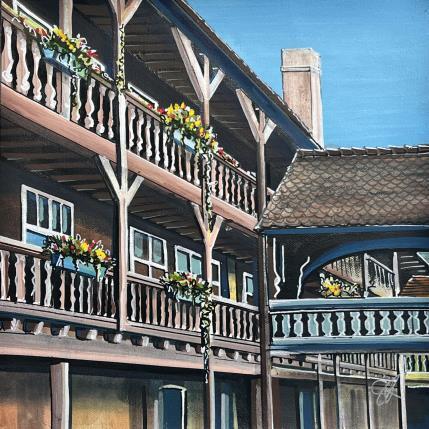 Painting Cour du Corbeau à Strasbourg by Touras Sophie-Kim | Painting Realism Oil Architecture, Urban