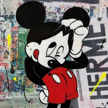 Gemälde réflexion von Marie G. | Gemälde Pop-Art Acryl, Collage, Holz Pop-Ikonen