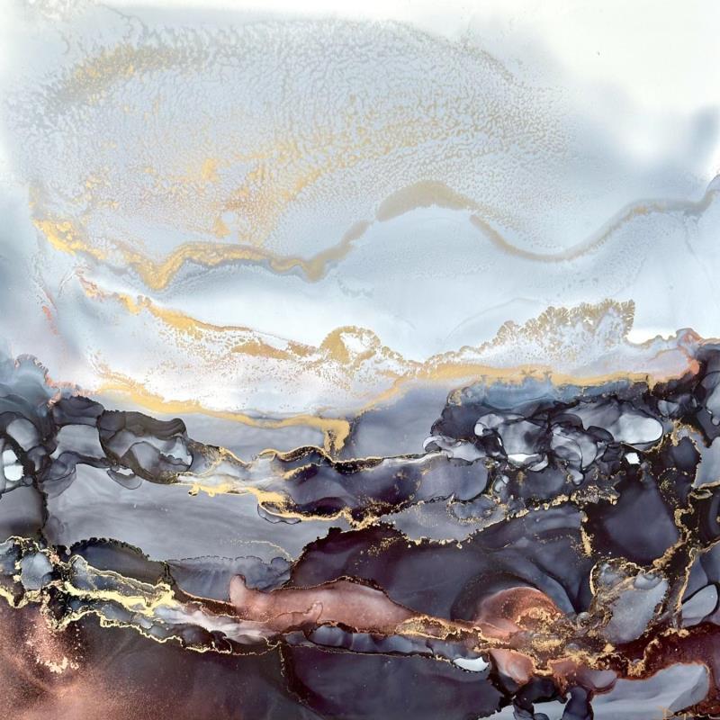 Painting 2538 Poésie Minérale by Depaire Silvia | Painting Abstract Landscapes Minimalist Acrylic Ink