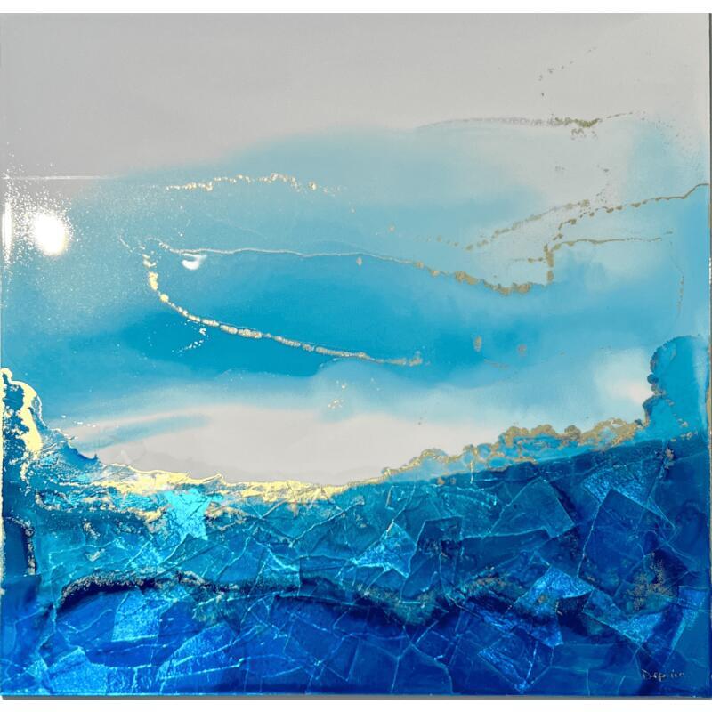 Peinture  1868  Poésie Marine  par Depaire Silvia | Tableau Abstrait Paysages Minimaliste Acrylique