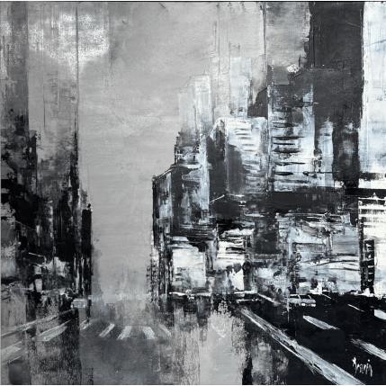 Peinture Dark Manhattan par Dessein Pierre | Tableau Figuratif Huile