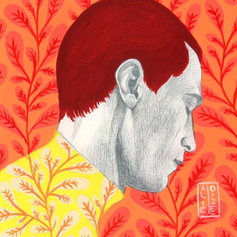 Painting Romuald by Alie Loizel | Painting Figurative Portrait Acrylic