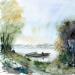 Painting Barques en Touraine by Gutierrez | Painting Impressionism Landscapes Watercolor