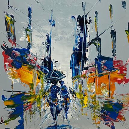 Gemälde Sous la pluie von Raffin Christian | Gemälde Figurativ Öl Pop-Ikonen, Urban