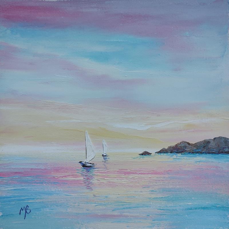 Gemälde Rêves de large von Blandin Magali | Gemälde Figurativ Landschaften Öl