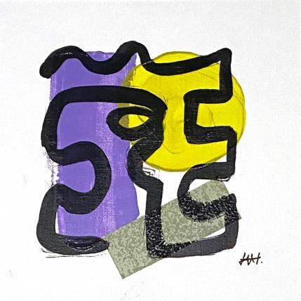 Painting Side eye by Elliot Clara | Painting Abstract Acrylic, Ink