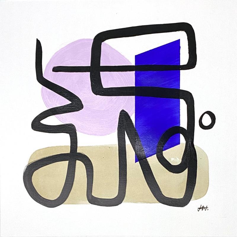 Painting The blue door by Elliot Clara | Painting Abstract Acrylic Ink