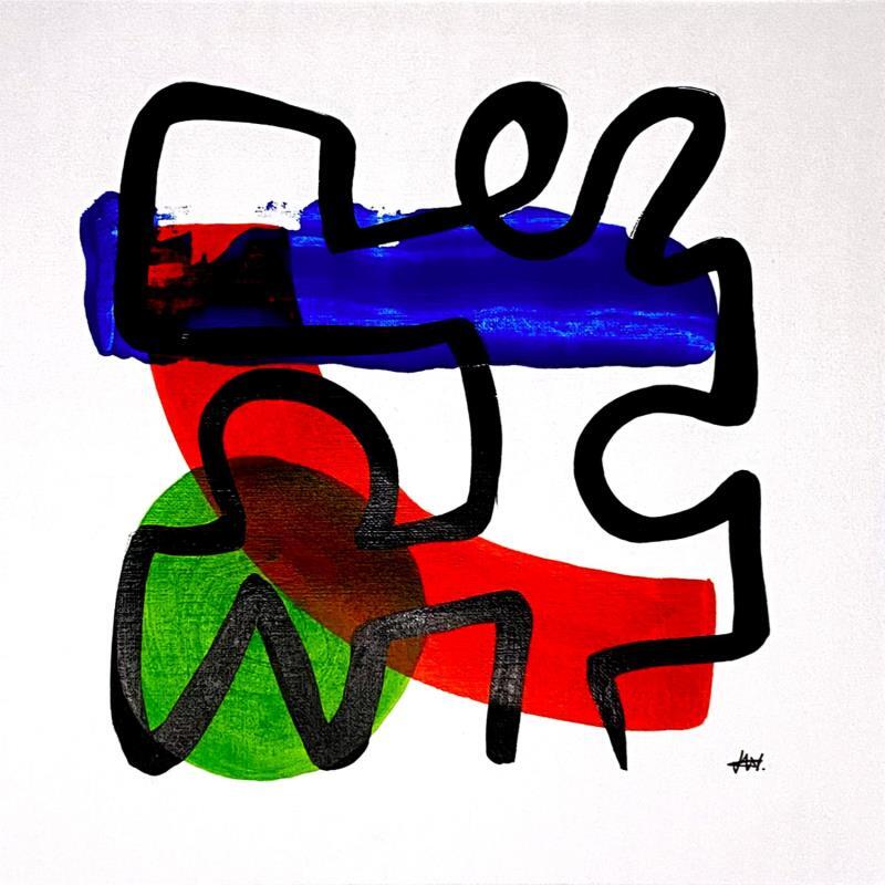 Painting Technicolor by Elliot Clara | Painting Abstract Acrylic Ink