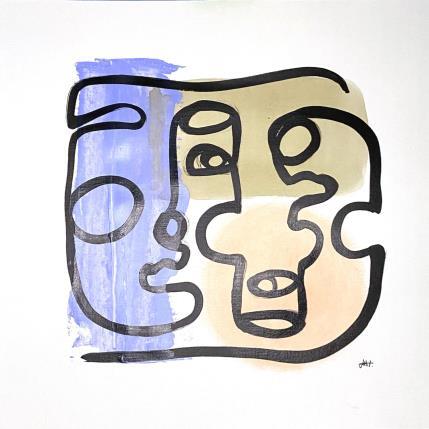 Painting Looking for you by Elliot Clara | Painting Figurative Acrylic, Ink Portrait