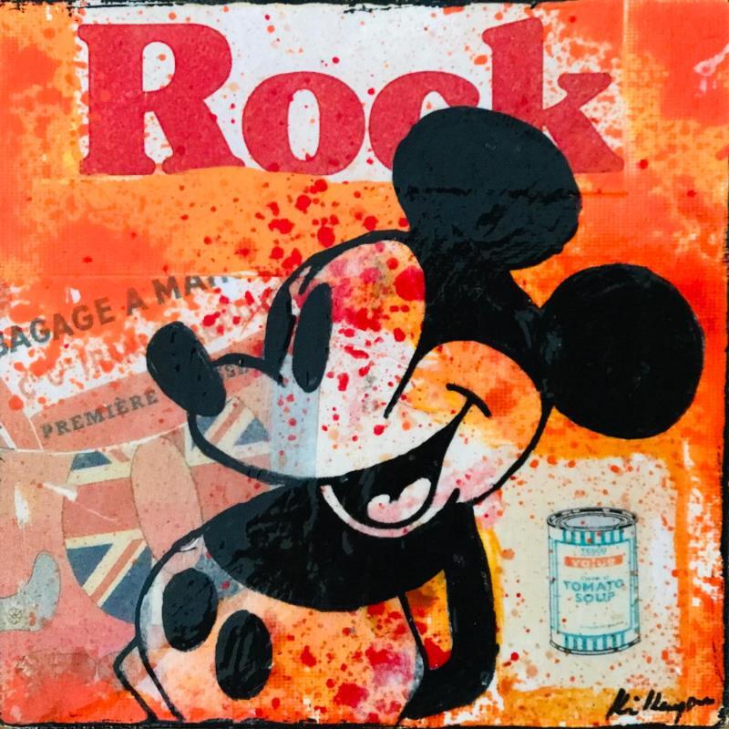 Painting Mickey by Kikayou | Painting Pop-art Pop icons Graffiti Acrylic Gluing