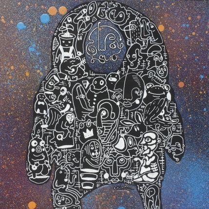 Painting Doodle Man by Oocalme | Painting Raw art Graffiti, Posca Animals