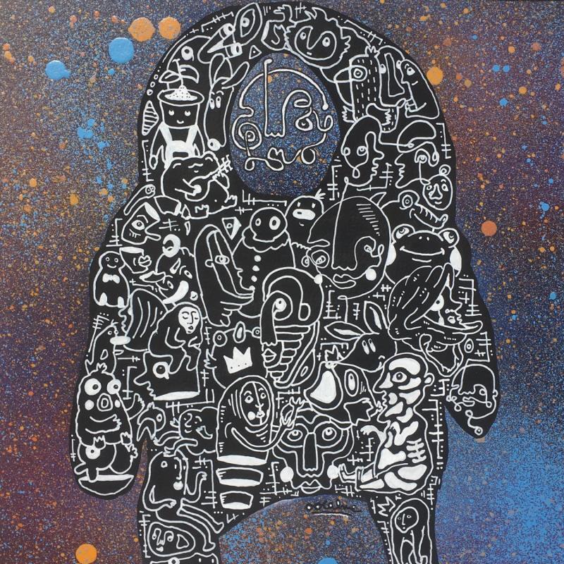 Painting Doodle Man by Oocalme | Painting Raw art Animals Graffiti Posca