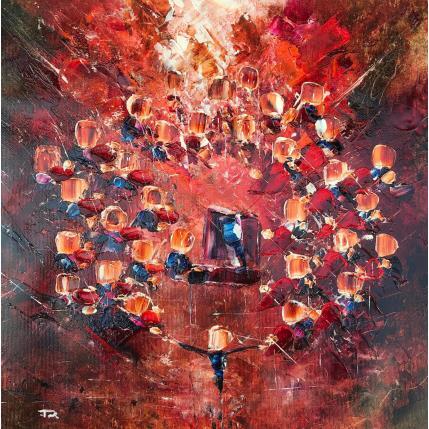 Peinture Concert Rouge II 2 par Reymond Pierre | Tableau Figuratif Huile Musique, Scènes de vie